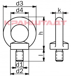 31350399 Рым-болт M16 по DIN 580