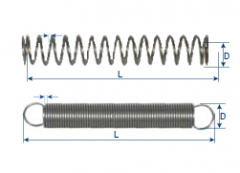 153848 Пружины для токосъёмников DF 2