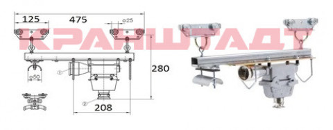 TROLLEY FOR PENDANT STATION 60041900-1